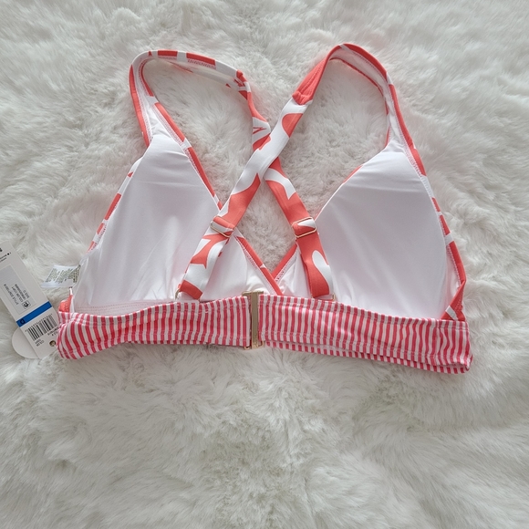 🏖ANNE COLE BRAND NEW V NECK CROSS BACK BIKINI TOP SIZE D - Picture 5 of 5